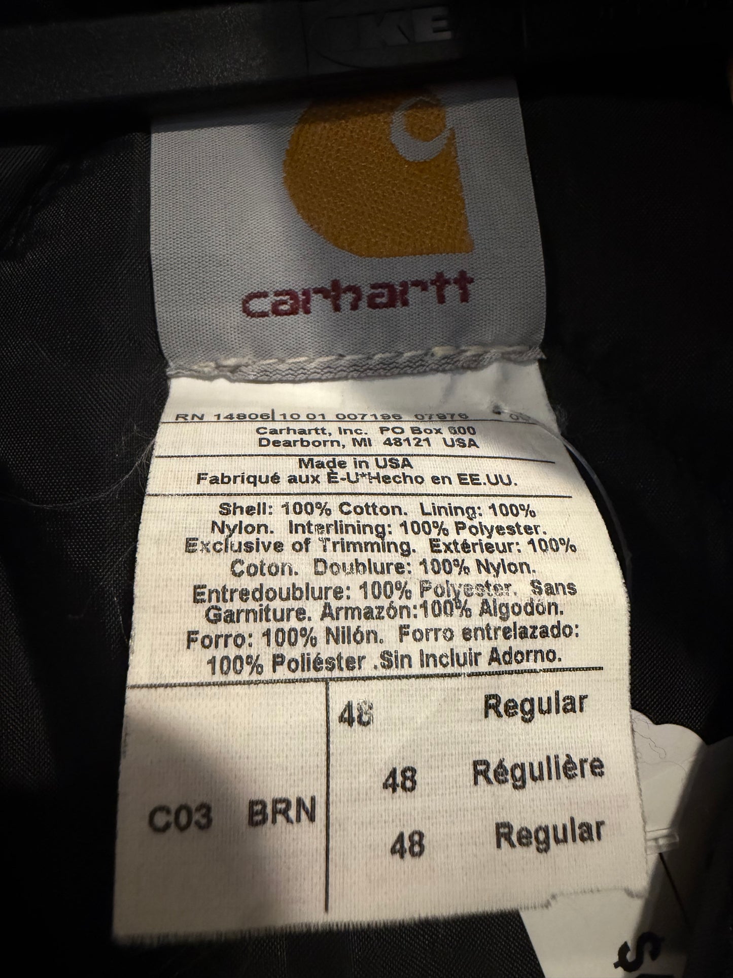 Carhartt Duck Jacket insulated - XL