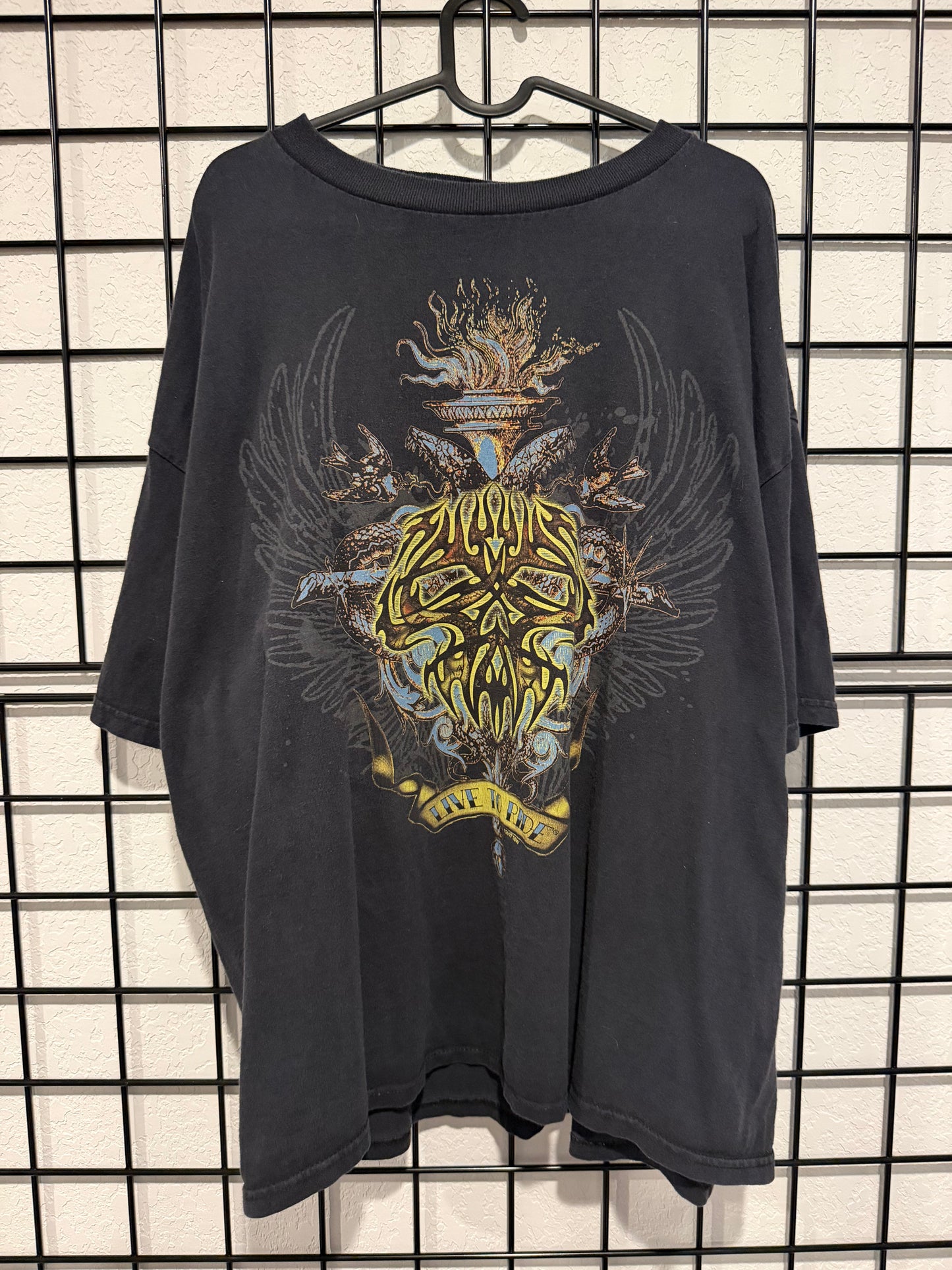 Y2K “ Live to ride” biker T-Shirt - 2XL