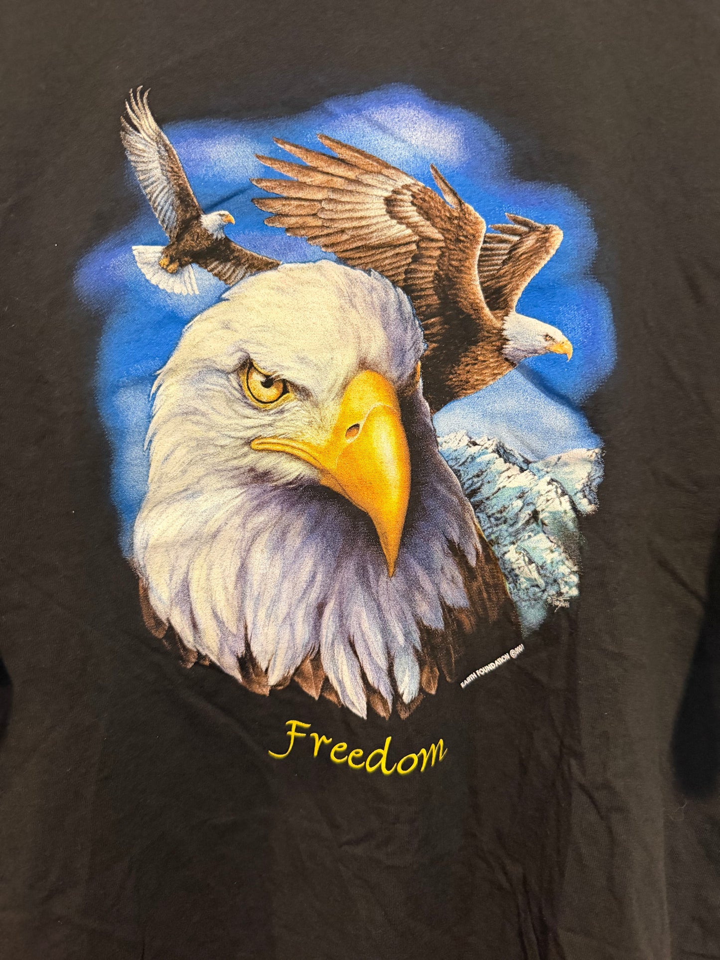 Y2K American Bald Eagle T-Shirt - XL