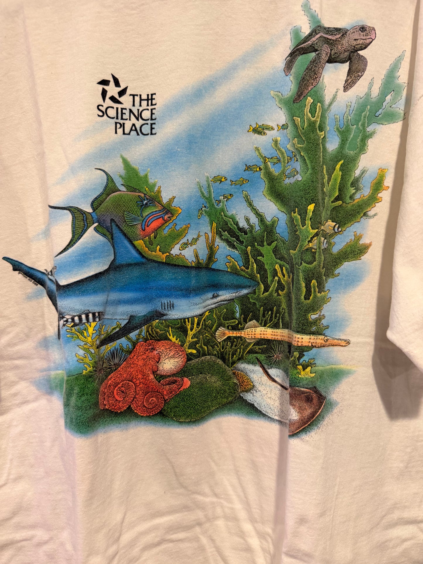 HarleQuin N.G sea Ocean Animal Single Stitch 1988 T-Shirt - XL