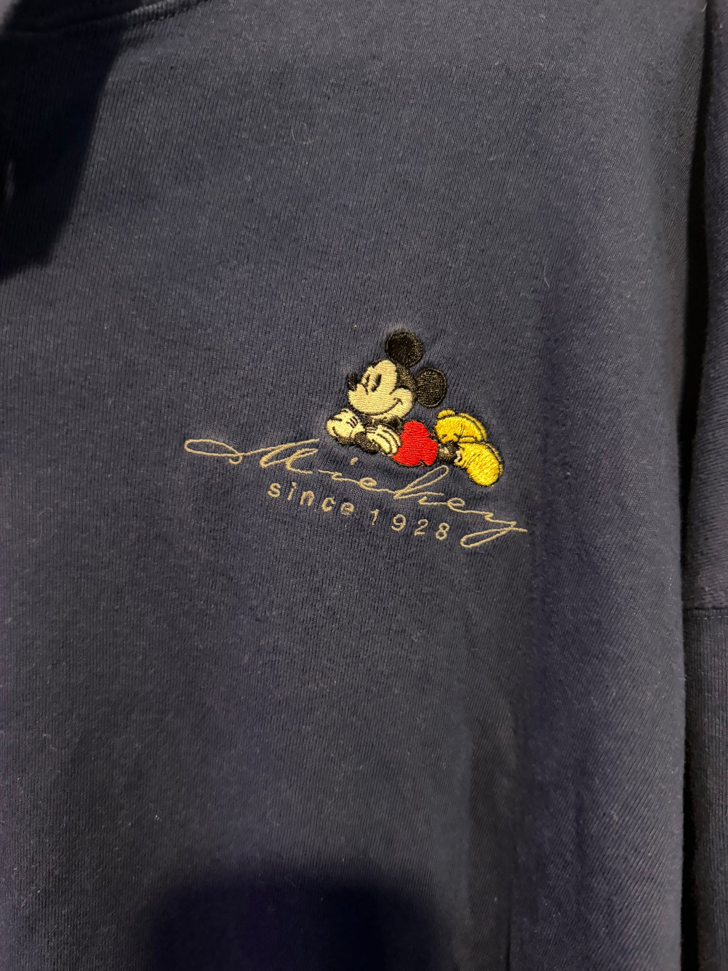 Embroidered Mickey Mouse Henley Shirt - XXL