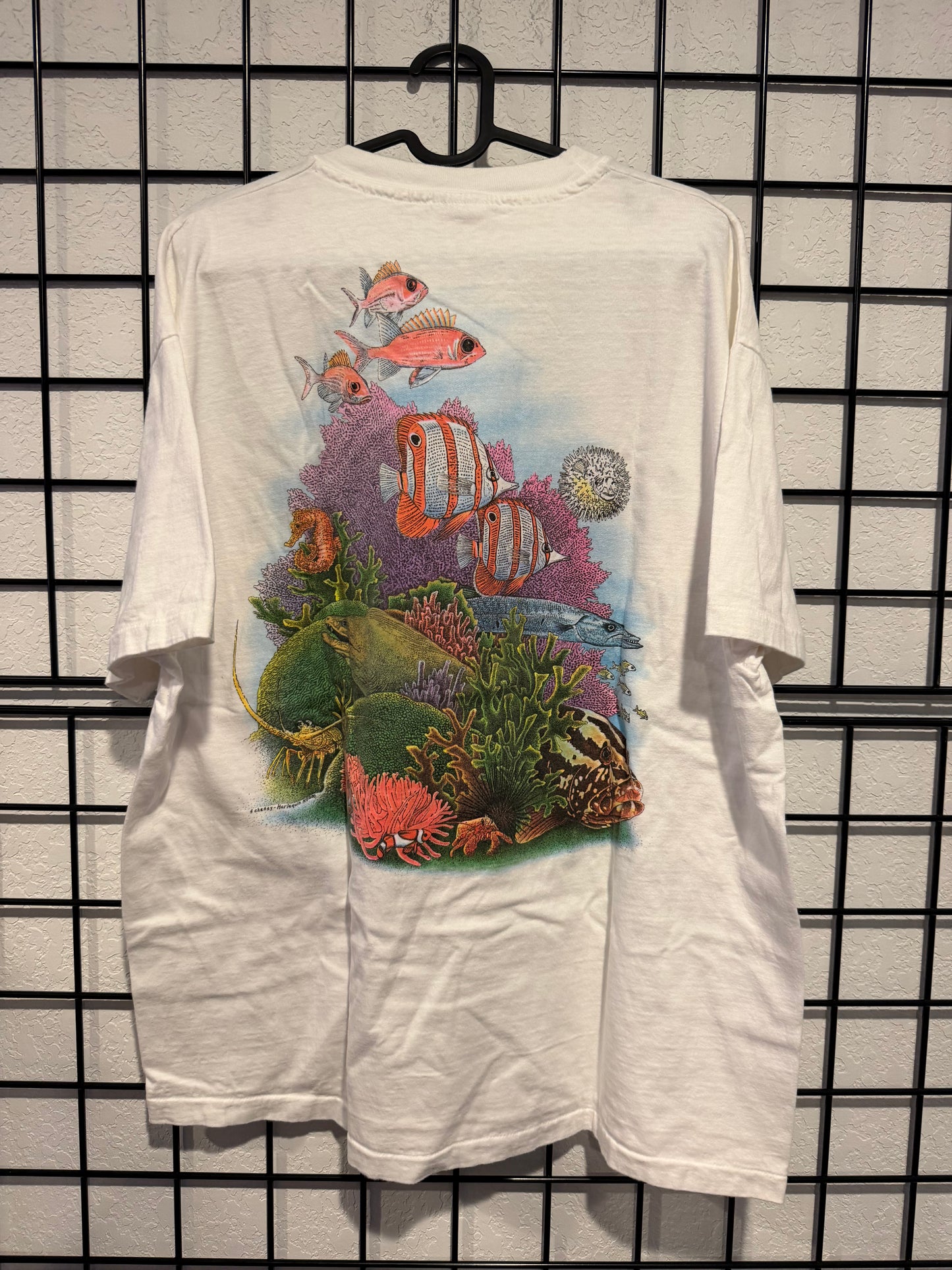 HarleQuin N.G sea Ocean Animal Single Stitch 1988 T-Shirt - XL