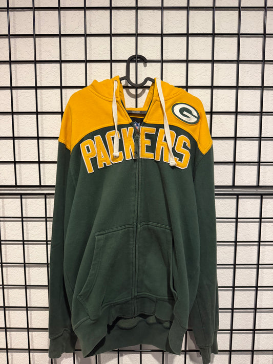 Green Bay Packers Full Zip Hoodie - L