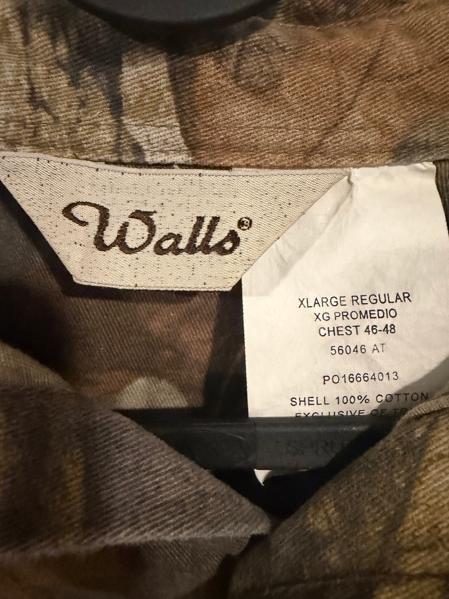 Walls Button Up Camo Jacket - XL