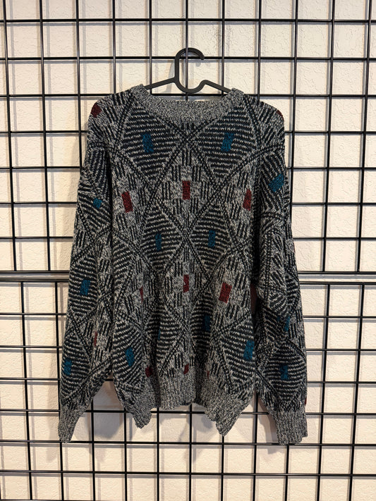 Micheal Gerald Multi Color Pattern Sweater - XL