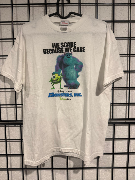 Vintage Promotional Monsters Inc Pixar Shirt "We Scare Because We Care" - L