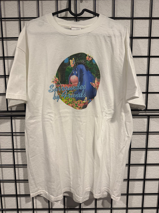 90's Eeyore Surrounded By Friends T-shirt - XL