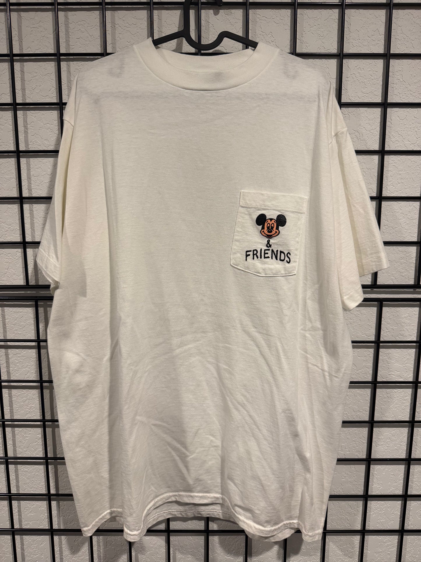90's Single Stitch Mickey Mouse and Friends Pocket shirt - XL