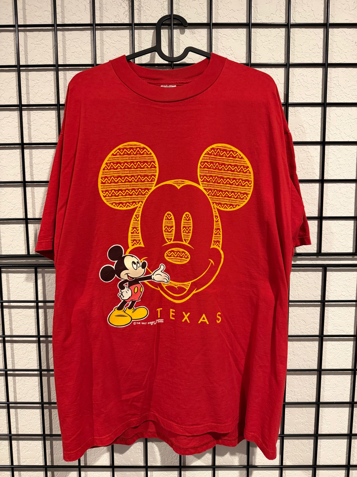 90's Mickey Mouse Texas T-Shirt - XL