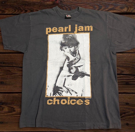 Pearl Jam Choices "9 out of 10 kids prefer crayons to guns"